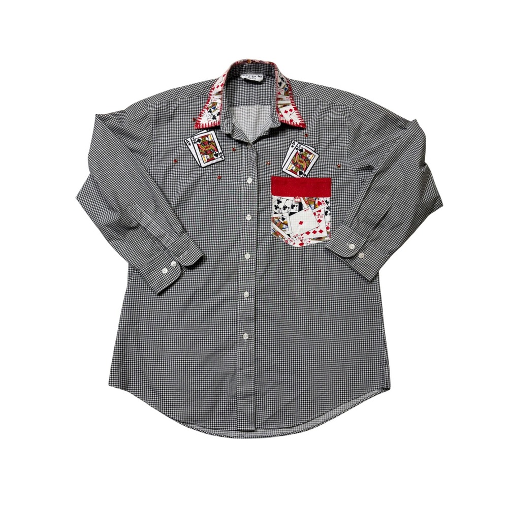 Vintage 90s Shane Lee Inc. Playing Card Button-Up‎ – Medium